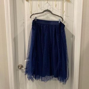Torrid Tulle Midi Skirt Royal Blue Size 3/ 24/26 Plus Size